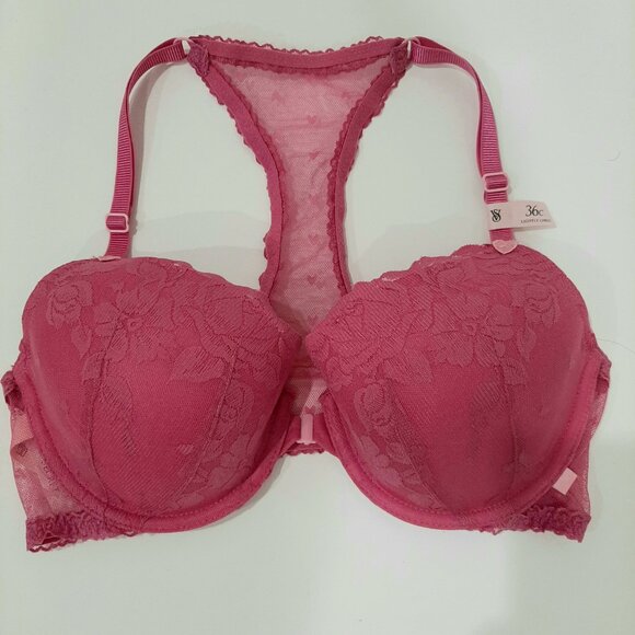 Victoria secret sheer mesh lace racerback coquette romantic fairycore hearts br - Picture 3 of 16